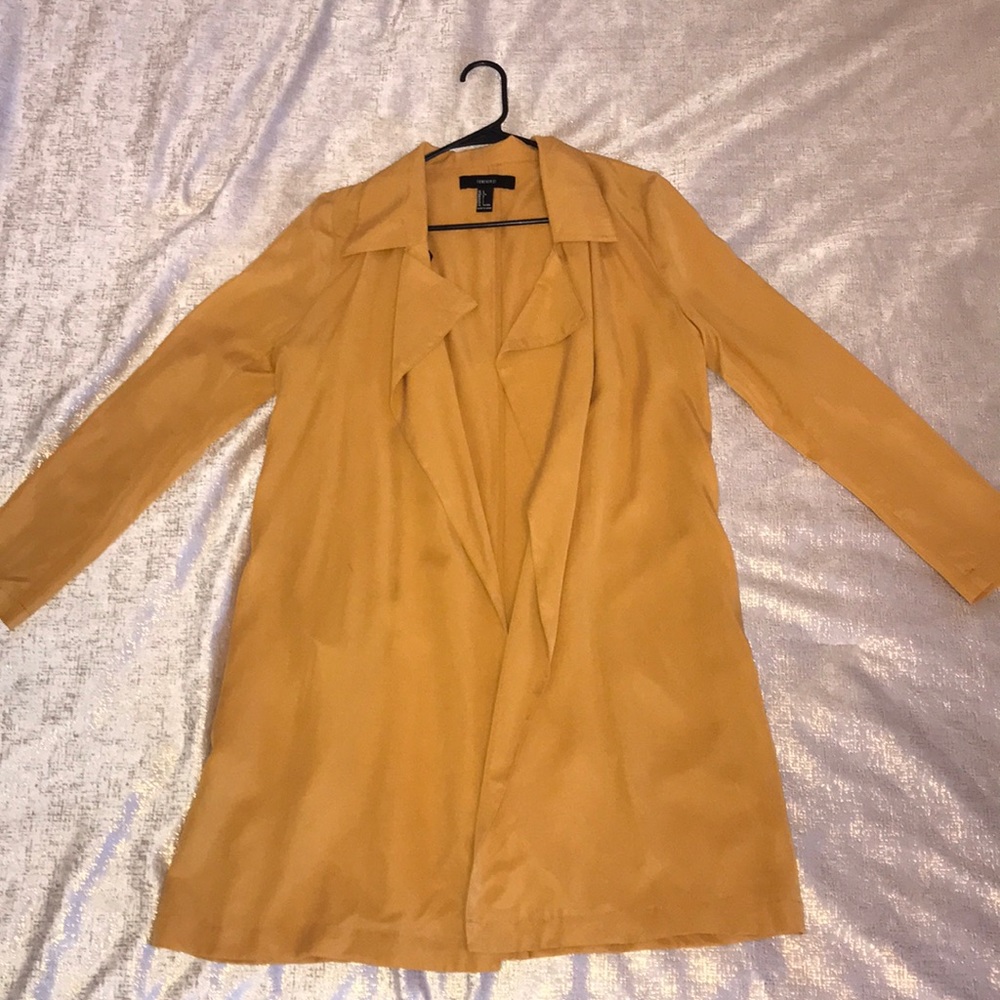 Mustard yellow thin coat jacket